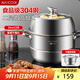 美廚（maxcook）蒸鍋 304不銹鋼34cm二層蒸鍋 加厚復底湯鍋 燃氣電磁爐通用MCZ223