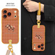 雅好（Yagoo）適用蘋(píng)果17pro手機殼iphone17promax新款女16pro創(chuàng  )意時(shí)尚15pro卡通格紋小馬14pro帶掛繩防摔全包套 格紋幸運馬橙【短款手腕掛繩】黃色 iPhone17