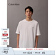 Calvin KleinJeans25夏季男士休閑簡(jiǎn)約字母ck凈色寬松針織短袖T恤4RAB818 YAA-月光白 XL