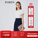 PORTS寶姿女裝春夏新品時(shí)尚Two-in-one疊片裝飾連衣裙LM8D198KWB008 丈青 M (6)