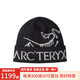 始祖鳥(niǎo)（ARC'TERYX）大LOGO設(shè)計(jì)針織帽再生滌綸保暖絨線帽 男女同款情侶款帽子冷帽 黑色 適用頭圍55-62cm