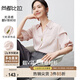尚都比拉夏季通勤襯衫女光澤感休閑襯衣堆堆袖設計感V領(lǐng)上衣 粉色 L