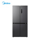 美的（Midea）471升十字對開四開門電冰箱家用風冷無霜一級能效雙變頻國家補貼超薄超大容量BCD-471WSPZM(E)