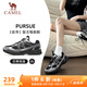 駱駝（CAMEL）追尋復古慢跑步女鞋厚底休閑運動(dòng)鞋子 K24B09L7052 黑/銀灰 38