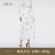 OVV【星辰印花系列】2024春夏新款女裝A字休閑中長半身裙 象牙白22 M