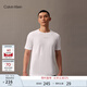 Calvin Klein運動(dòng)【吸濕速干】25夏季男士ck戶(hù)外跑步健身透濕短袖T恤GMS5K159 100-月光白 L