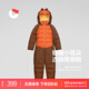 保姆鵝 兒童連體羽絨服寶寶卡通可愛(ài)套裝保暖防風(fēng)童裝冬裝 胖橘黃 100cm