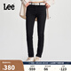 Lee433修身高腰窄腳磨毛黑色牛仔褲潮LWB100433100