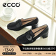 愛步（ECCO）七夕禮物 樂福鞋女 百搭優(yōu)雅淺口粗跟正裝單鞋高跟鞋 型塑290953 黑色29095301001 36 （尺碼偏大）