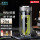 水宜生純鈦玻璃杯雙層防燙鵝蛋杯便攜抑菌高檔泡茶杯水晶杯子男女士禮盒 鈦晶銀【禮盒包裝】