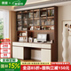 擁愛(ài)中古風(fēng)書(shū)桌書(shū)架一體定制ENF級全實(shí)木橡木兒童學(xué)習帶抽屜書(shū)柜 2.2米長(cháng)六門(mén)書(shū)桌 2.2米高-ENF級環(huán)?？咕鹉? title=