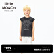 little MO&Co.索羅娜涼感速干 little moco童裝夏裝男女童親子裝圓領(lǐng)小飛袖背心 深灰色 150 150/72