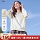 百圖betu女裝2025秋季新款衛衣潮流休閑風(fēng)彩點(diǎn)寬松長(cháng)袖衛衣女2508T27 淺杏色 L