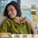 斯琴（siqin）2024秋季新款女開衫綿羊毛上衣繡花翻領(lǐng)針織外套BDQB00698 芥黃 L