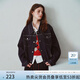范思藍恩百搭經(jīng)典復古下擺牛筋牛仔外套女2025秋季新款短外套3142 牛仔藍 S