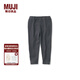 無印良品 MUJI 嬰童 羅紋編織 收腿褲 兒童童裝  CCM06A2S 炭灰色 100