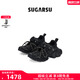 SugarSu25年春季新款蛇年老爹復(fù)古綁帶增高休閑瑪麗珍單鞋女 滿鉆黑色 37