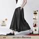 日著(zhù)原創(chuàng  )褲子女寬松女褲 網(wǎng)紗高腰垂感休閑裙褲闊腿褲女夏九分褲 黑色 L
