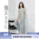 梵希蔓灰色條紋套裝女2025年夏新款無袖西裝馬甲闊腿褲氣質(zhì)兩件套 M7357 灰白條紋 XL