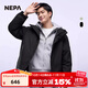 NEPA耐葩秋冬男士連帽羽絨服簡(jiǎn)約保暖鵝絨服7I72060 黑色 L 180/96A