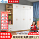 森普頓  衣柜臥室現代簡(jiǎn)約木質(zhì)平開(kāi)門(mén)大衣柜北歐板式柜子家用收納衣櫥 淺胡桃+白色（升級實(shí)木） 單轉角柜