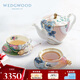 WEDGWOOD[七夕禮物]花間舞蝶茶具套組骨瓷茶壺茶杯碟1壺2杯2碟茶具套裝