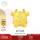 周生生七夕禮物黃金轉(zhuǎn)運(yùn)珠可愛小牛足金珠子手串生肖不配手鏈繩91989C
