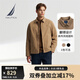 諾帝卡（NAUTICA）【單件直降】春夏新款經(jīng)典簡(jiǎn)約挺闊有型翻領(lǐng)薄外套夾克男JO4306 深卡其2BB M