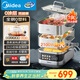美的（Midea）蒸魔方多功能家用電蒸鍋 燉蒸涮煮一體3層 大容量 不銹鋼可拆洗 自動(dòng)斷電2025新品 ZGS352302