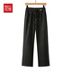 紅豆（Hodo）媽媽秋季洋氣寬松高腰直筒長(cháng)褲中老年女2025新款春秋冬季休閑褲子