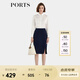 PORTS寶姿年秋冬新品女裝半身裙ALL9S003NWQ088 NAVY M (6)