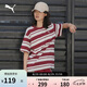 彪馬PUMA運(yùn)動(dòng)休閑寬松短袖T恤男女2025年春夏條紋上衣633854 M