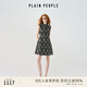 PLAIN PEOPLE新中式花卉提花立領小個子無袖旗袍連衣裙女2025秋季 墨黑 M