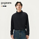 gxg.jeans男裝多色基礎(chǔ)打底半開(kāi)襟長(zhǎng)袖T恤25年秋新品 黑色 175/L