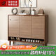 九鼎創(chuàng)展實(shí)木鞋柜門口玄關(guān)隔斷現(xiàn)代簡(jiǎn)約大容量新中式進(jìn)門客廳收納儲(chǔ)物柜 【升級(jí)款全實(shí)木板】長(zhǎng)120cm 上門安裝