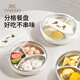英氏（YEEHOO）寶寶餐盤(pán)嬰兒不銹鋼餐盤(pán)自主進(jìn)食學(xué)吃飯輔食碗餐具兒童分格餐盤(pán) 萌萌 | 不銹鋼餐盤(pán)【升級大容量+食品級防塵蓋】