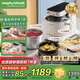 摩飛電器（Morphyrichards）【國(guó)家補(bǔ)貼】食藝機(jī)面食機(jī)廚師機(jī) 家用全自動(dòng)多功能和面絞肉空炸一體 4L揉面醒面發(fā)酵和面機(jī)MR8801