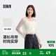 森馬（Semir）針織衫女V領(lǐng)抽繩鏤空罩衫純色短款吊帶夏小心機(jī)小性感兩件套 白色調(diào)00311 M