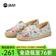 快樂(lè )瑪麗（J&M）漁夫鞋女鞋2025春季新款軟底懶人一腳蹬休閑鞋輕便通勤淺口單鞋女 綠色 37 (曬圖送20元紅包）