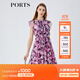 PORTS寶姿女裝春夏新品時(shí)尚碎花圓領(lǐng)短袖連衣裙LM8D240MPP109 丈青印花 L (8)