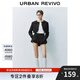 UR2025秋季新款女裝法式復古娃娃領(lǐng)短款寬松外套UYU150011 黑色 (偏短) S