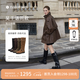 natursun吳千語(yǔ)徐若晗李夢(mèng)同款|騎士靴女2025冬新款復古黑色長(cháng)筒游牧靴 黑色 （吳千語(yǔ)/李夢(mèng)同款） 37 (235cm)