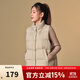 坦博爾秋冬羽絨服短款女士馬甲背心90鴨絨休閑保暖外套 奶茶棕 M (165)