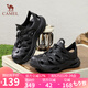 駱駝（CAMEL）洞洞鞋女夏日鏤空戶外鞋厚底休閑涼鞋 L25M162001 黑色 37 