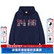 F426【趙露思許妍同款】國(guó)潮牌秋季寬松大logo格子貼布繡衛(wèi)衣 藏青色 M
