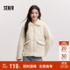 森馬（Semir）棉服女拼接毛絨翻領(lǐng)溫柔百搭2024冬季寬松棉衣復古風(fēng)109724112003