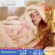果殼（Gukoo）睡袍冬季HelloKitty聯(lián)名新款毛絨女士家居服斗篷睡袍 淺霧粉 S 