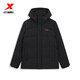 特步CHINA國潮連帽羽絨服男款2025冬季新款官方正品防風(fēng)保暖運動(dòng)外套 【可拆帽】正黑色 絨子含量80% L