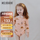 Milkbarn寶寶包屁衣嬰兒春夏純棉哈衣嬰幼兒長袖套頭爬服 飛鳥與城堡 80cm (12-18m)