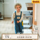 white wheat兒童2025春季新款褲子女童卡通長(zhǎng)褲男孩純棉牛仔背帶褲 牛仔藍(lán) 升級(jí)版：背帶細(xì)節(jié)調(diào)整 100 cm
